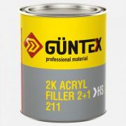 2К НАПОЛНИТЕЛЬ АКРИЛОВЫЙ 2+1 HS 211 СЕРЫЙ (2K ACRYL FILLER 2+1 HS 211) МФ 1,8 КГ Guntex