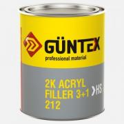 2К НАПОЛНИТЕЛЬ АКРИЛОВЫЙ 3+1 HS 212  белый (2K ACRYL FILLER 3+1 HS 212) МФ 1,52 кг Guntex
