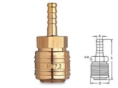 Штуцер (М)- шланг 6мм  №699 126 WURT