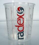 Ёмкость+крышка  для смешивания краски 750мл RADEX