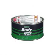 Шпатлевка HB BODY PROLINE 617 NANO FIBER POLYESTER FILLER  0,5кг (зелёная) полиэфирная наполняющая шпатлевка со стекловолокном. Наносится на все виды металлов, быстро высыхает, легко обрабатывается.