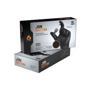 Перчатки JSN50NATRIXBL08-M  черные нескользящие одноразовые нитриловые  длина 240мм, толщина 0,15мм, упаковка 50 шт. JETAPRO